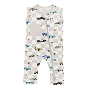 Kyte Baby Hot Wheels Zippered Sleeveless Romper in Fast and Fierce 6-12 months